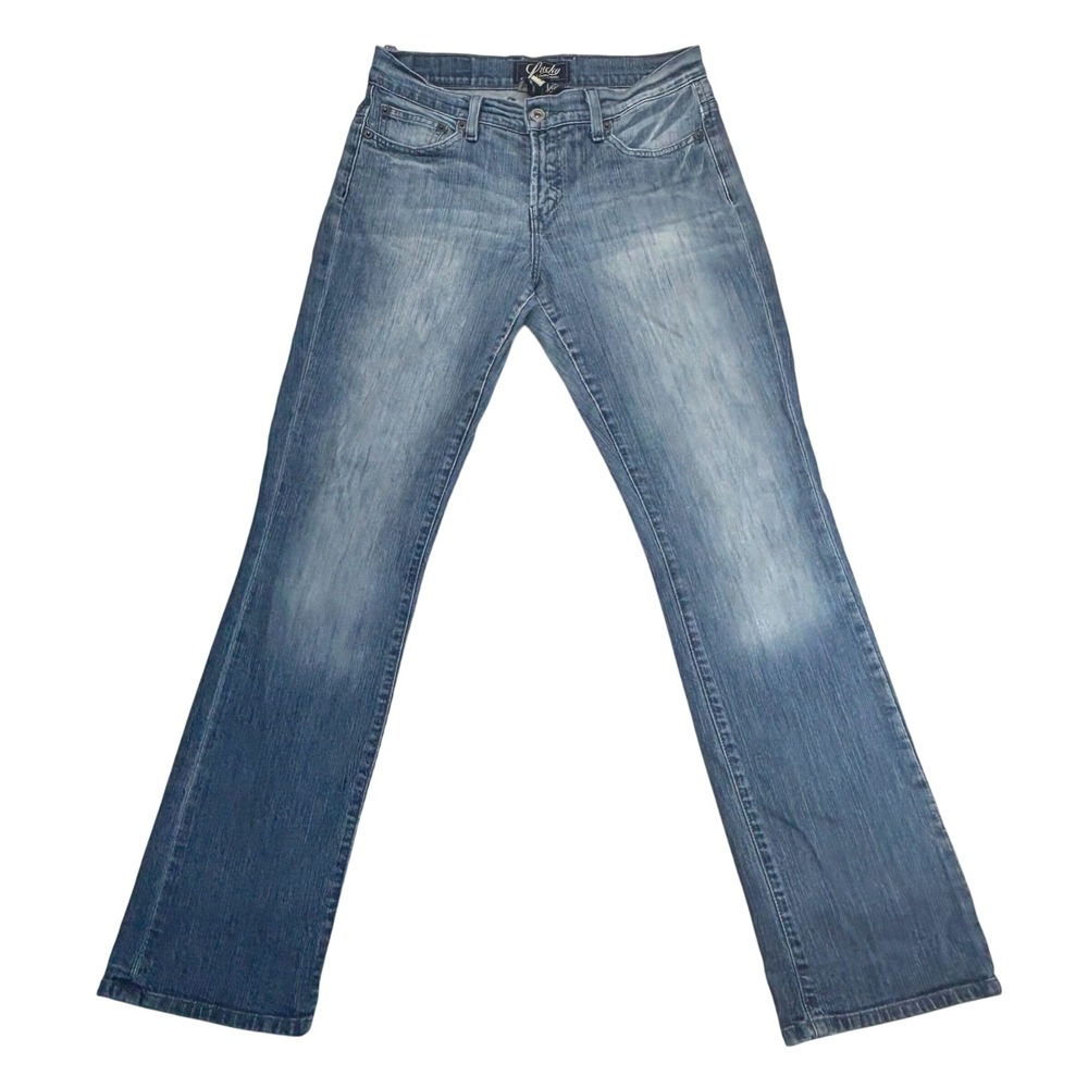 Lucky Brand Easy Rider Jeans Mid Rise Bootcut Light Wash Zip Fly Women Sz 4